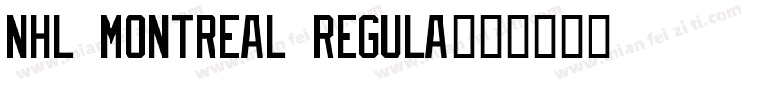 NHL Montreal Regula字体转换